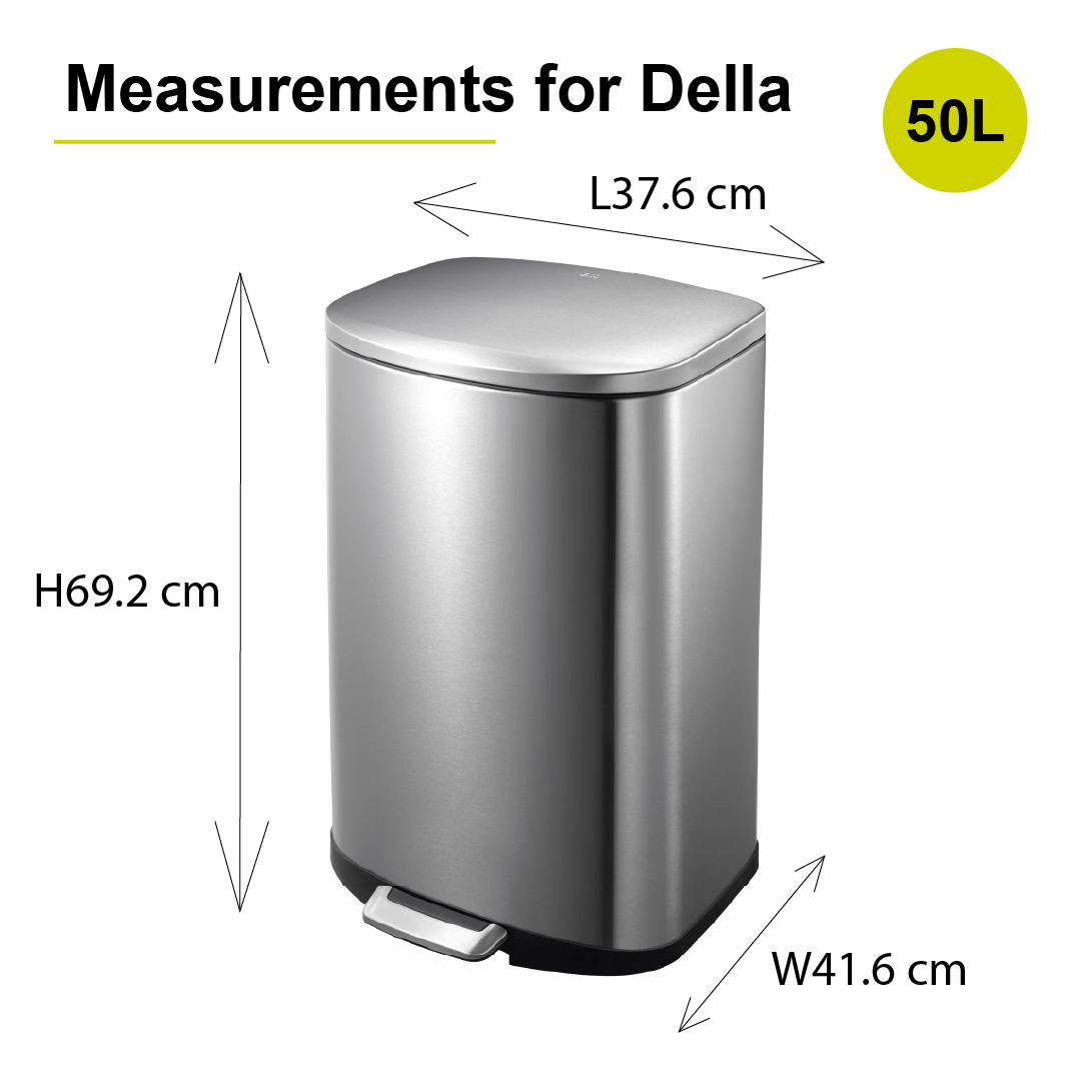 EK9366 | EKO Della Step Bin | Soft-Closing Pedal Bin | Ausko