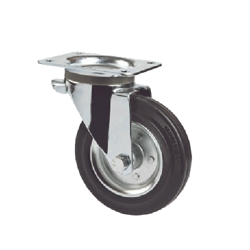 200mm Metal Hub Swivel Castor Wheel Ausko Pte Ltd
