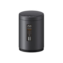 Load image into Gallery viewer, Black cylindrical container with branded label, sleek modern design and durable build for storage or waste use