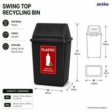 Load image into Gallery viewer, Swing Top Recycling Bin
