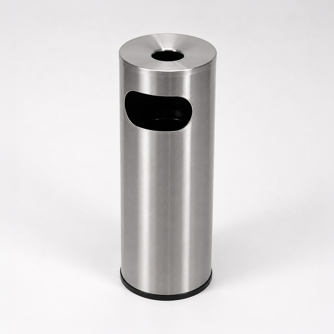 Ausko AT2A | Side-Loading Ashtray Bin | Stainless Steel Waste Bin | Ausko ...