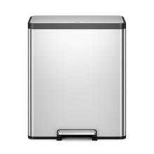 Load image into Gallery viewer, EKO stainless steel trash/rubbish bin with a step pedal, open lid and handle