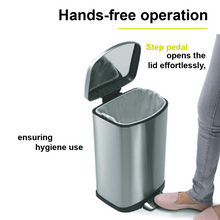 Load image into Gallery viewer, Della hands-free operation trash / rubbish can with step pedal mechanism 