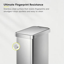 Load image into Gallery viewer, EKO stainless steel trash/rubbish can with fingerprint resistance