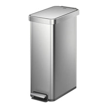 Load image into Gallery viewer, EKO Stainless steel trash/rubbish slim bin, it is fingerprint resistance, slim but tall, space saving
