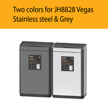 Load image into Gallery viewer, 20L JH8821 Vienna sensor trash bin in stainless steel and dark grey with soft-close lid and touchless opening