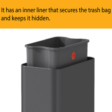 Load image into Gallery viewer, Inner liner securely holds the trash bag in place while keeping it neatly concealed for a cleaner, more refined look.