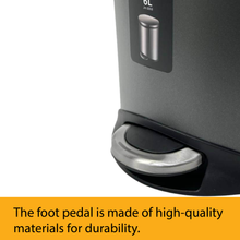 Load image into Gallery viewer, Durable metal foot pedal on trash bin designed for smooth, long-lasting hands-free operation