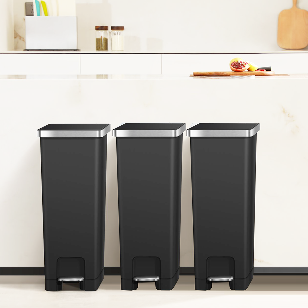 EK6377 | Recycling Bin | Slim Bin | Step Pedal Bin | Ausko – Ausko Pte Ltd