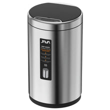 Load image into Gallery viewer, 12L automatic sensor trash / rubbish bin, stainless steel round smart bin with touchless lid, modern hygienic waste bin for bathroom, kitchen or office