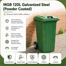 Load image into Gallery viewer, MGB 120L Galvanized Steel (Powder Coated)