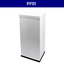 Load image into Gallery viewer, PF01 rectangular white trash can with minimalist design, featuring a smooth durable body and compact space-saving shape for modern indoor waste management