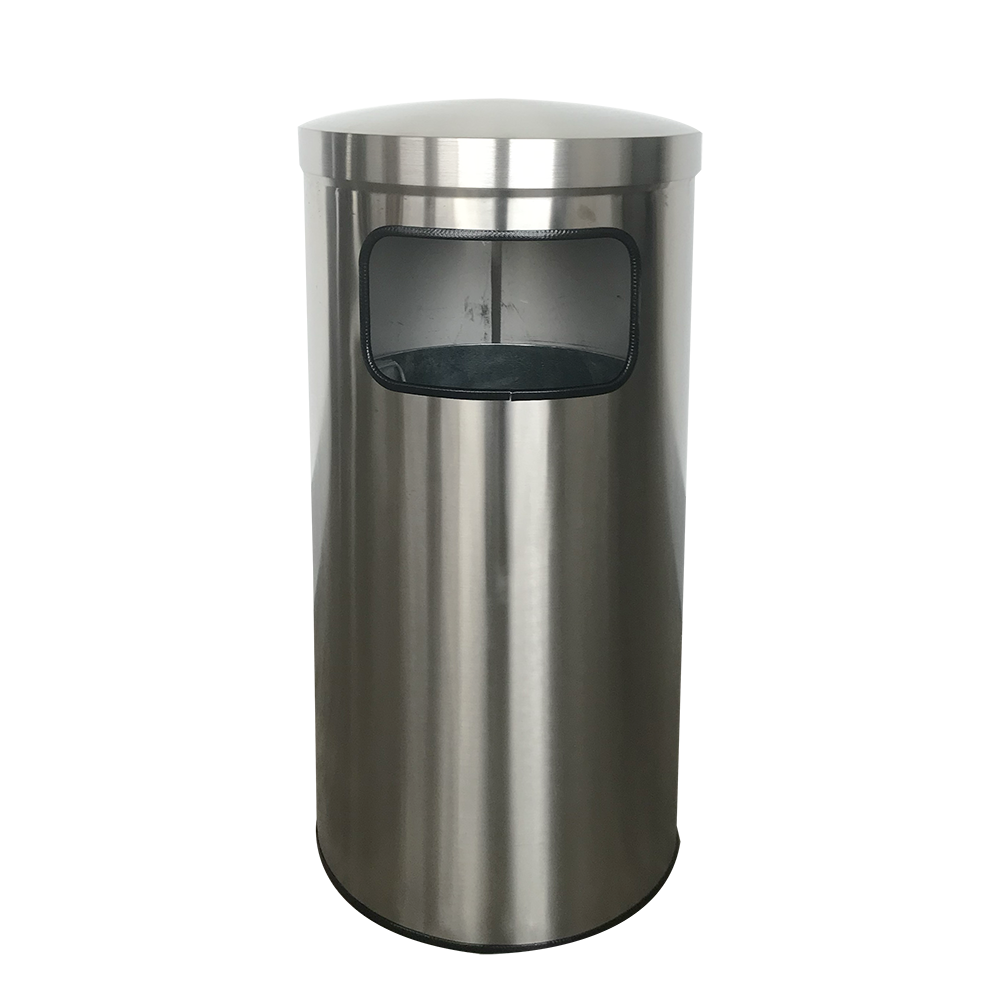 Cylindrical Stainless Steel Waste Receptacle | SS400 AT | Ausko – Ausko ...
