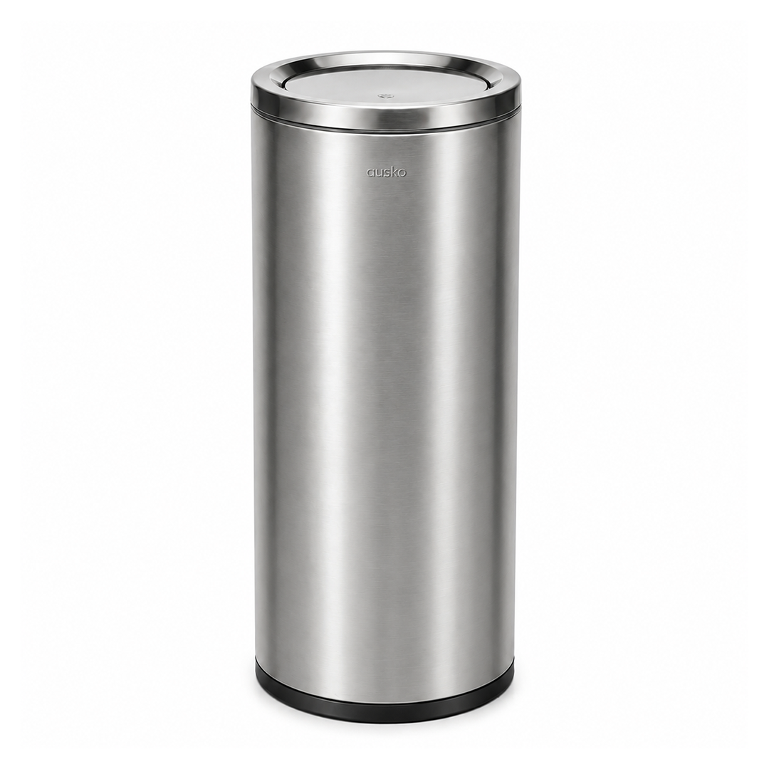 STP2/SS | Stainless Steel Cylindrical Swing Top Waste Bin | Ausko ...