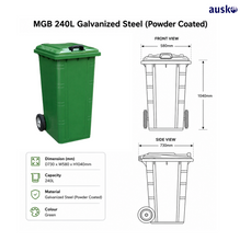 Load image into Gallery viewer, MGB 240L Galvanized Steel (Powder Coated)