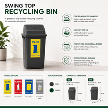 Load image into Gallery viewer, Swing Top Recycling Bin