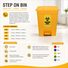 Load image into Gallery viewer, Step On Bin w/ Biohazard Sticker
