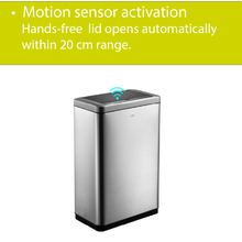 Load image into Gallery viewer, EKO stainless steel trash/rubbish bin with hands-free motion sensor activation
