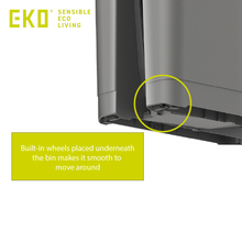 Load image into Gallery viewer, EKO trash / rubbish bin with built-in wheels that makes it smooth to move around