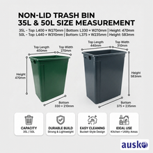 Load image into Gallery viewer, Non-Lid Trash Bin