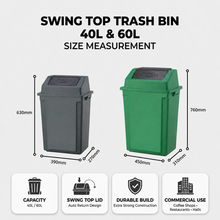 Load image into Gallery viewer, Swing Top Trash Bin