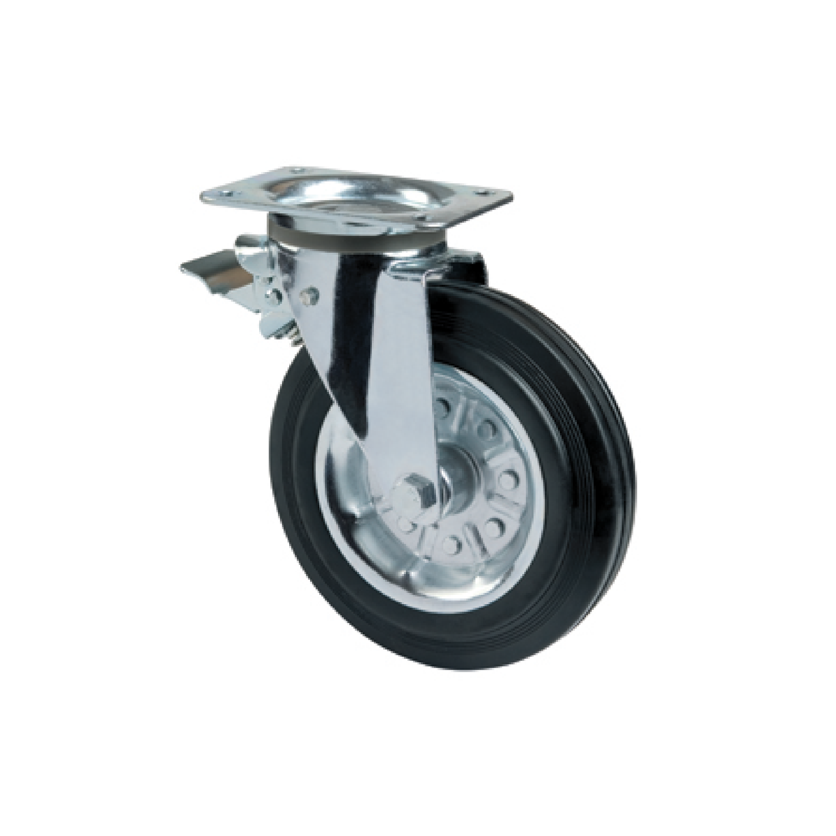 Ausko 200mm Metal Hub Brake Castor | Ausko – Ausko Pte Ltd