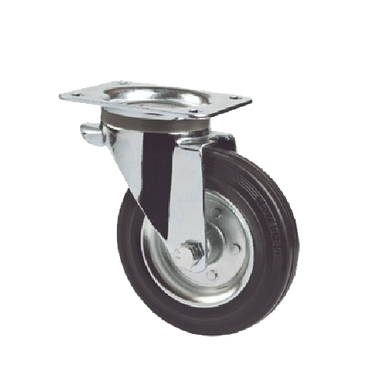 200mm Metal Hub Swivel Castor Wheel Ausko Pte Ltd