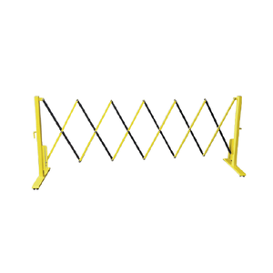 Yellow & Black Aluminium Retractable Barricades Ausko Pte Ltd